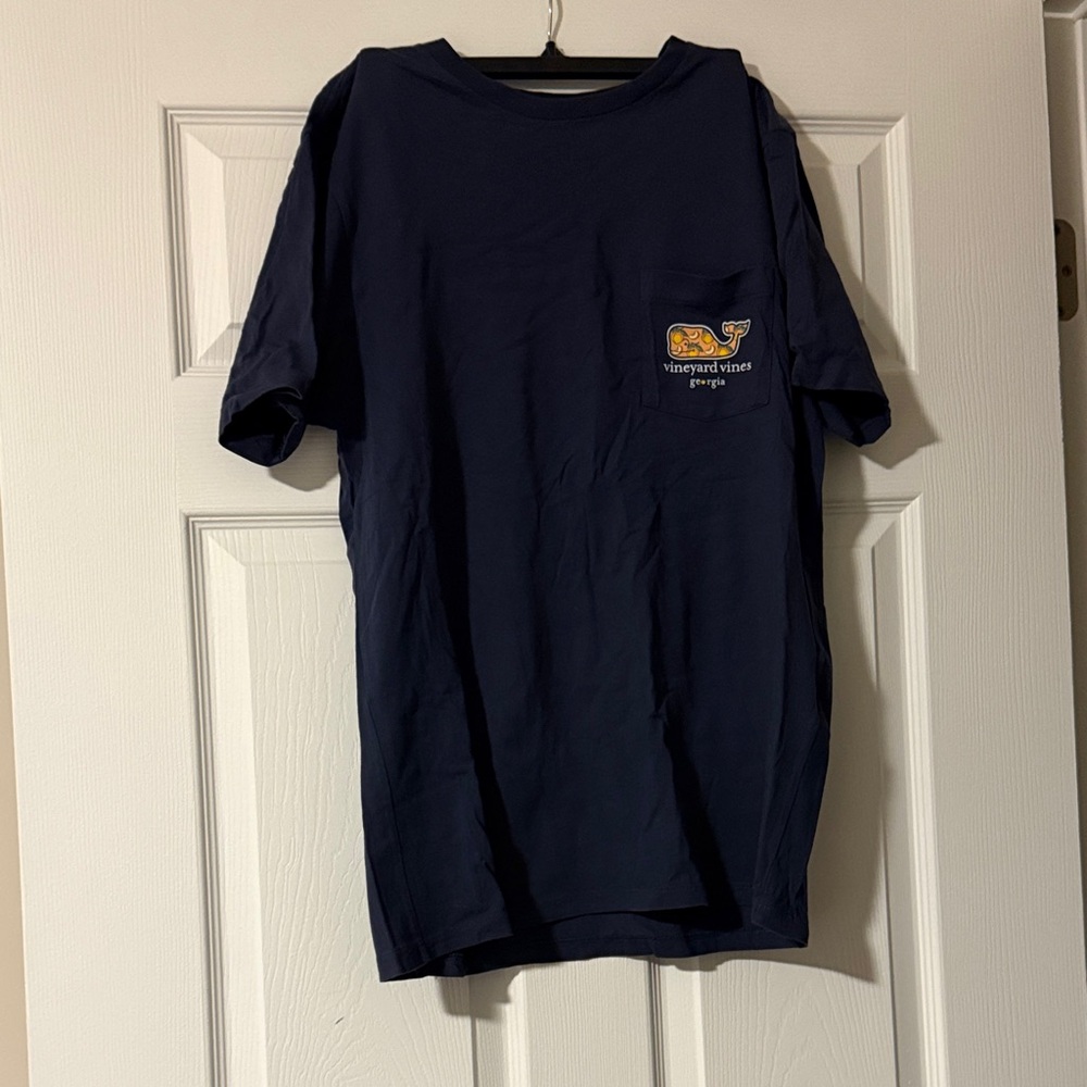 Vineyard Vines Navy Blue Short Sleeve Tee- Georgia